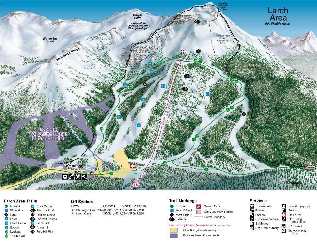 Lake
Louise Larch Trail Map